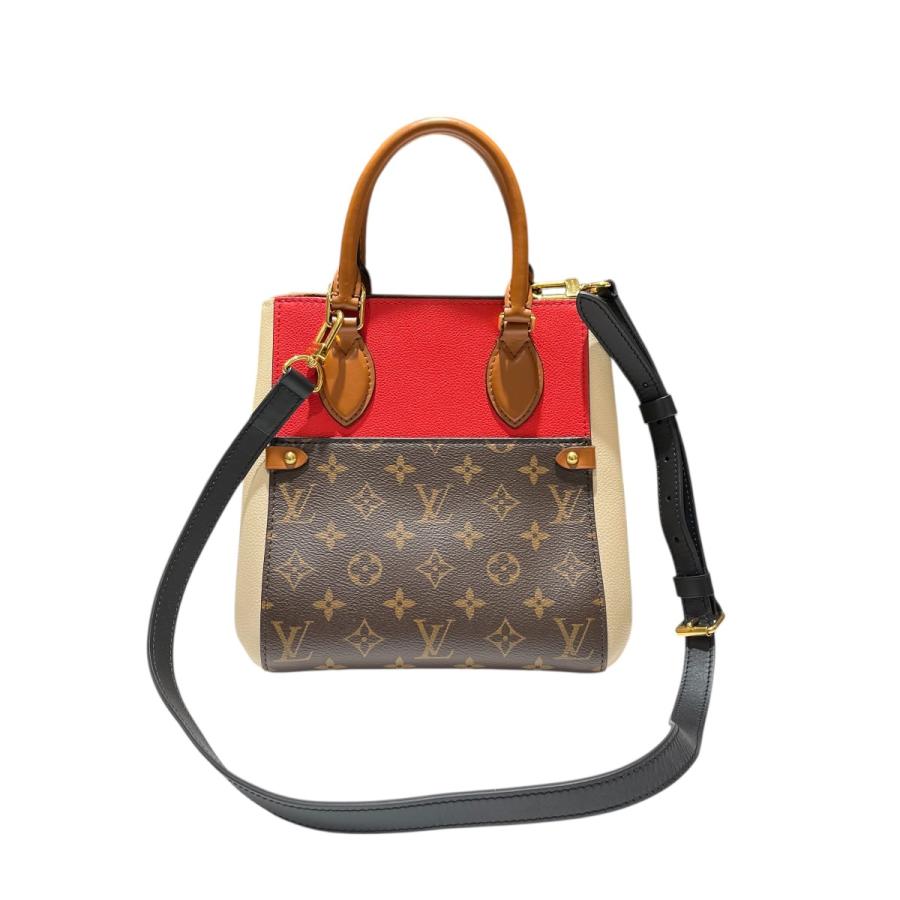 LOUIS VUITTON/ルイヴィトン ビトン M45389 フォールドトートPM モノグラム レザー ハンドバッグ レッド レディース ブランド LOUIS VUITTON（ルイ・ヴィトン） LOUIS VUITTON M45389 モノグラム柄