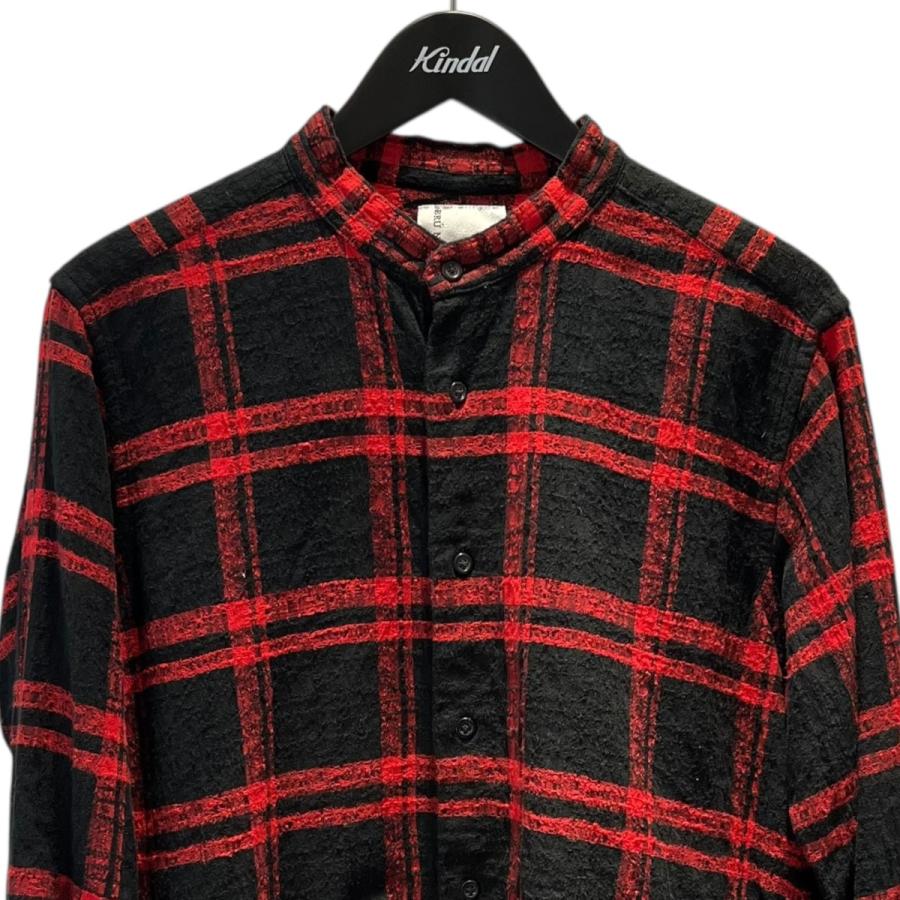 BRU NA BOINNE ブルーナボイン チェック バンドカラーシャツ 4506