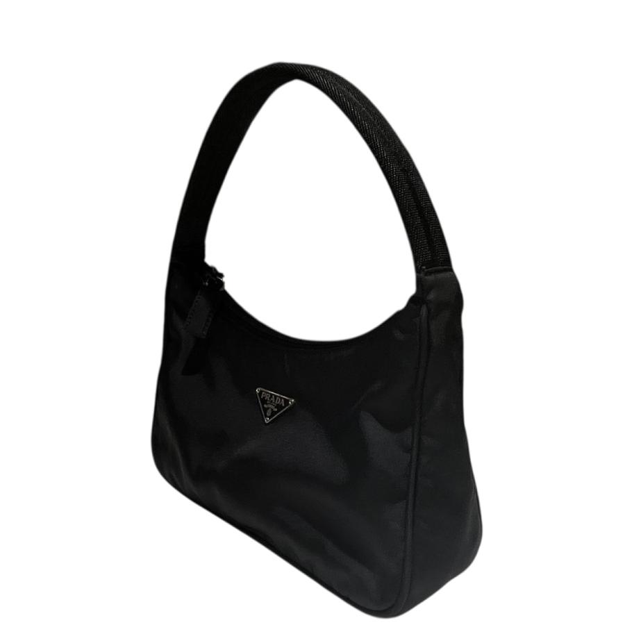 PRADA ブラック ナイロン/レザー ハンドバッグ PRADA（プラダ） ナイロン ハンドバッグ ブラック : カインドオルYahoo