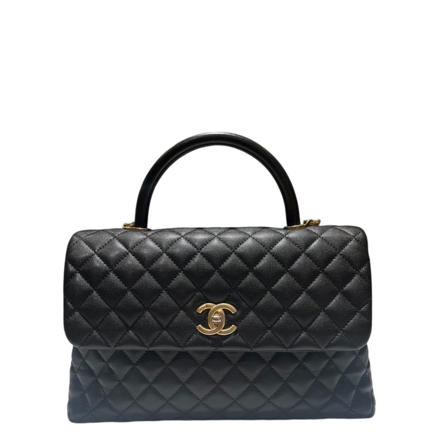CHANEL 2WAY バッグ　ブラック CHANEL（シャネル） トップハンドル2WAYバッグ A92992 ブラック