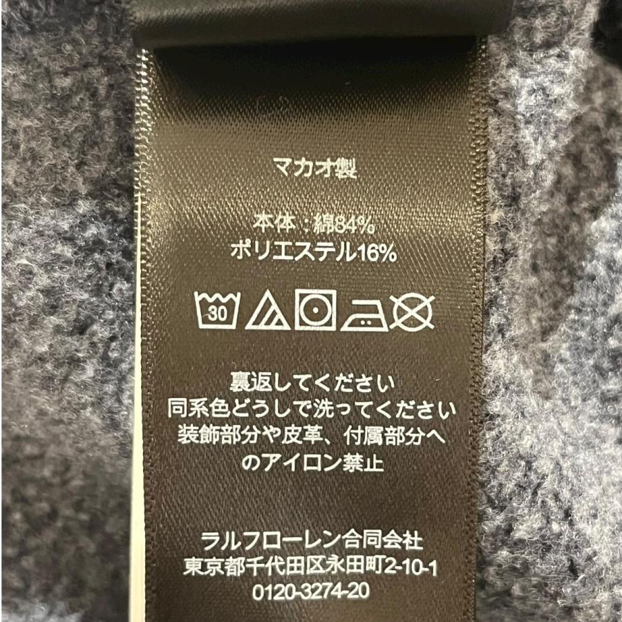 ダブルアールエル RRL ロゴプリント スウェットパーカー ネイビー サイズ：S_5