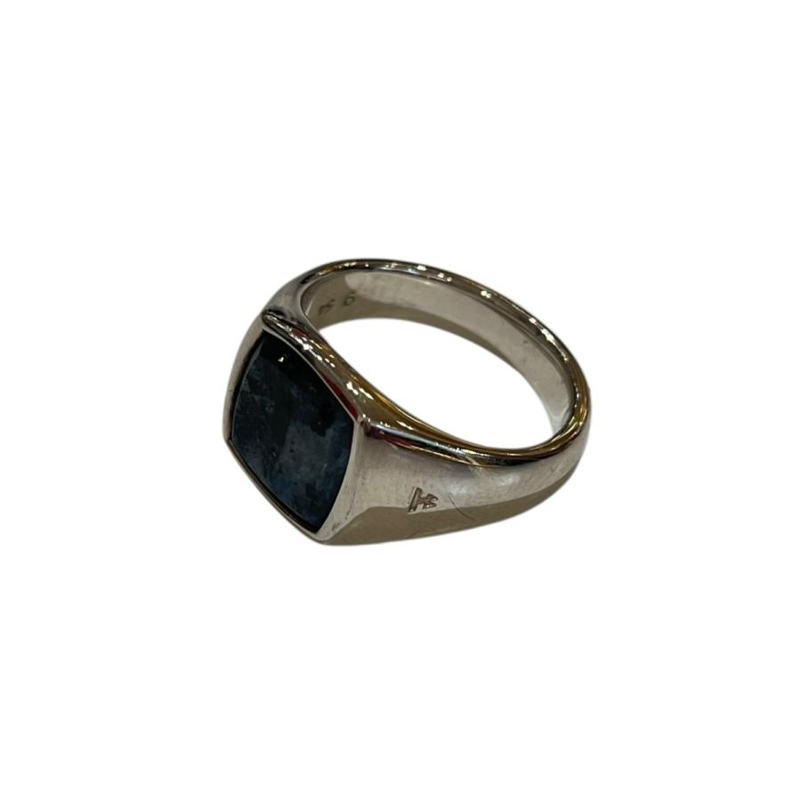 TOM WOOD（トムウッド） TOM WOOD Cushion Larvikite Ring シルバー