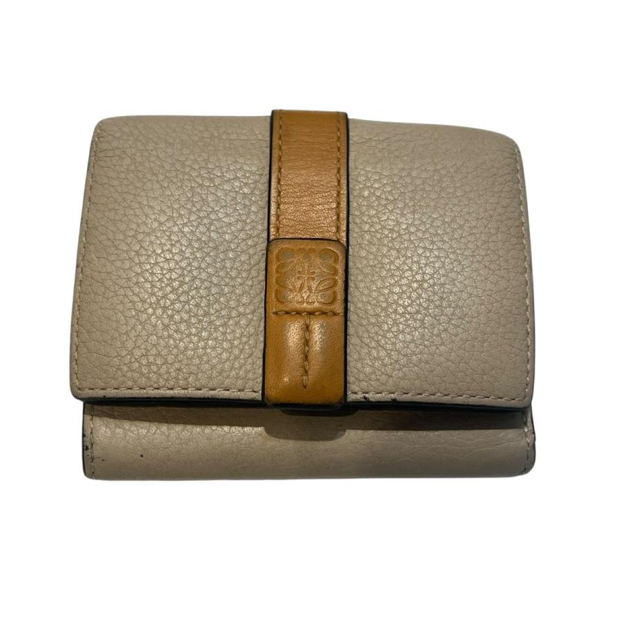 LOEWE（ロエベ） アナグラム トライフォールド 3つ折り財布 ベージュ