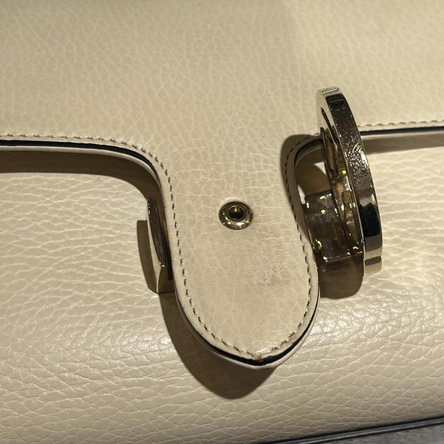 GUCCI グッチ インターロッキング アイボリー ゴールド金具 レザー 607720 斜め掛け チェーン ショルダーバッグ レディース 501968 【中古】 GUCCI（グッチ） インターロッキングG チェーン ショルダーバッグ