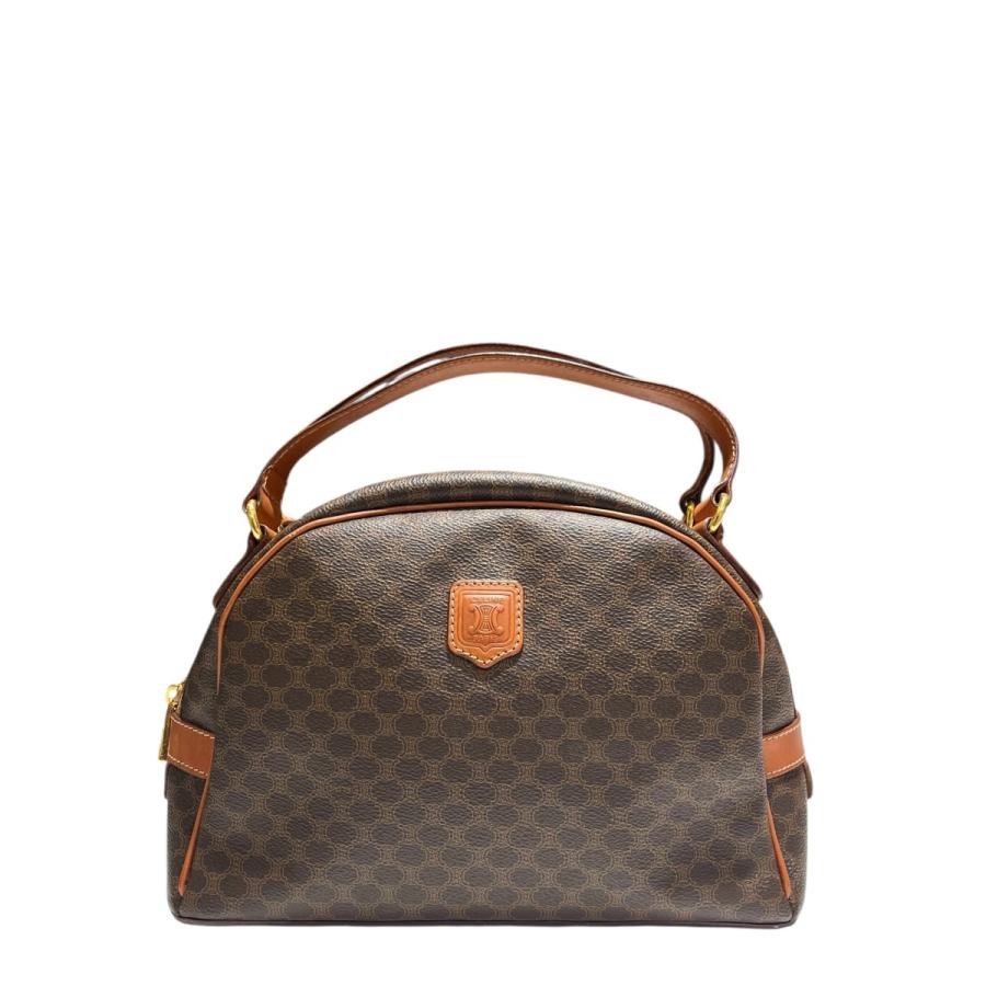 CELINE（セリーヌ） マカダム柄 ハンドバッグ DM95 ブラウン