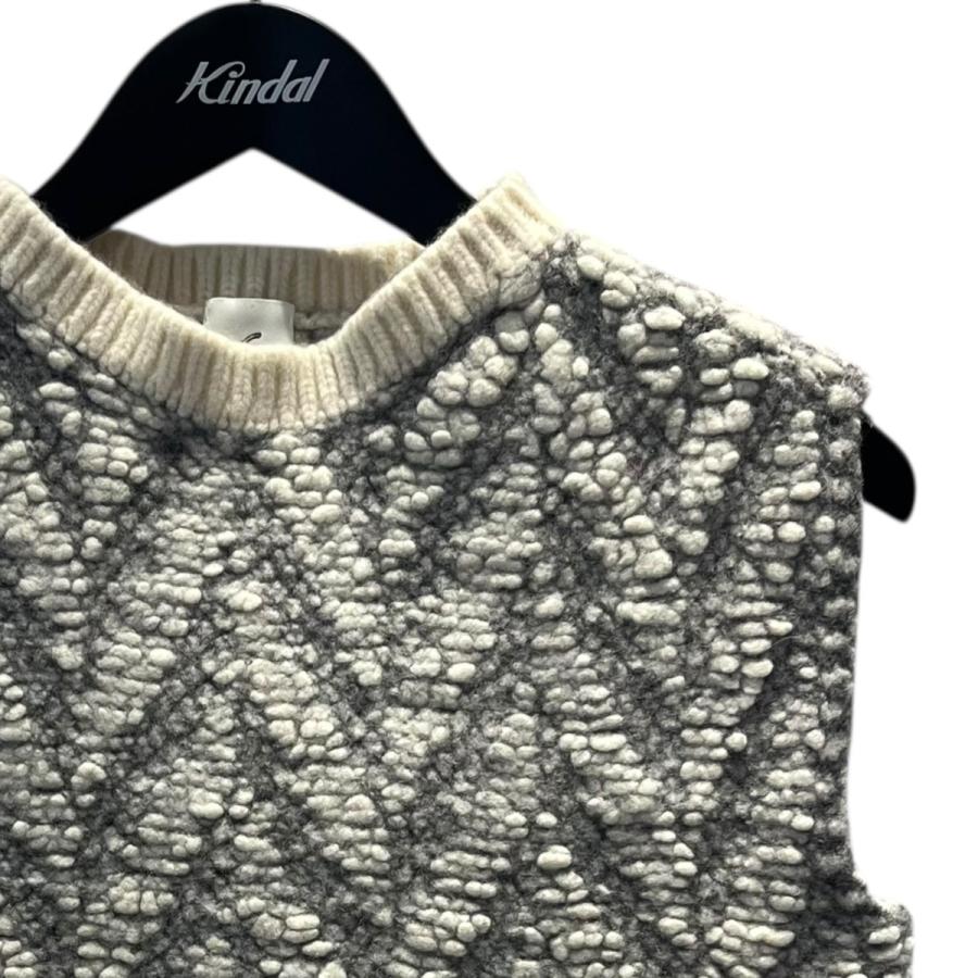 ロク 6(ROKU) BEAUTY＆YOUTH ニットベスト 8618-299-0070 グレー