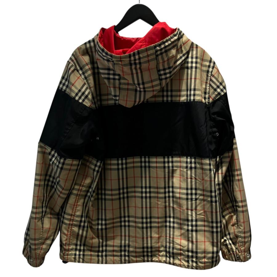 BURBERRY カバーオール ジャケット 刺繍ロゴ チェック 黒 L BURBERRY