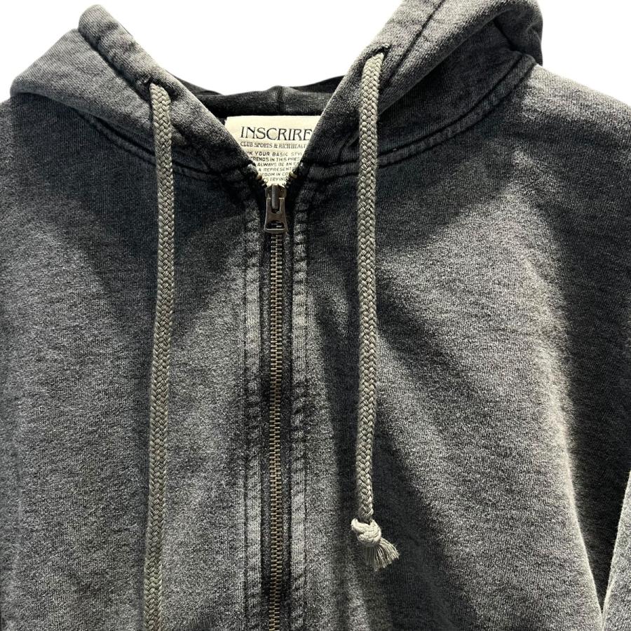 INSCRIRE（アンスクリア） INSCRIRE Zip Bleach Sweat Parka ジップ