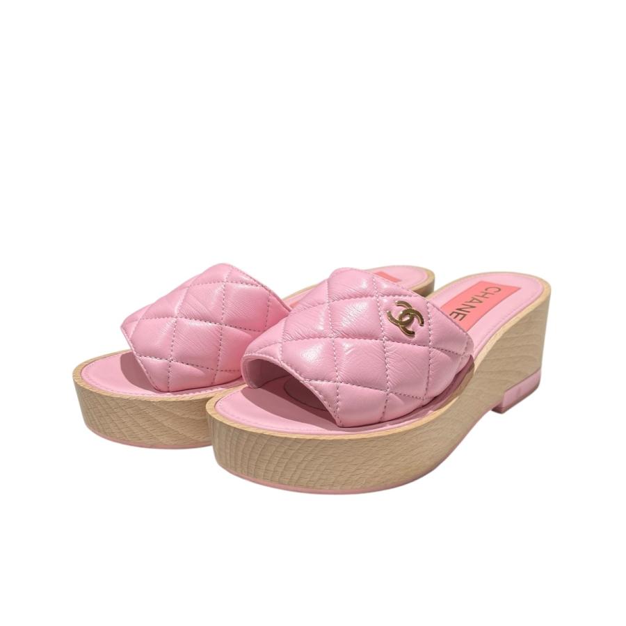 CHANEL（シャネル） CHANEL G38555 ココマーク マトラッセ ウェッジ