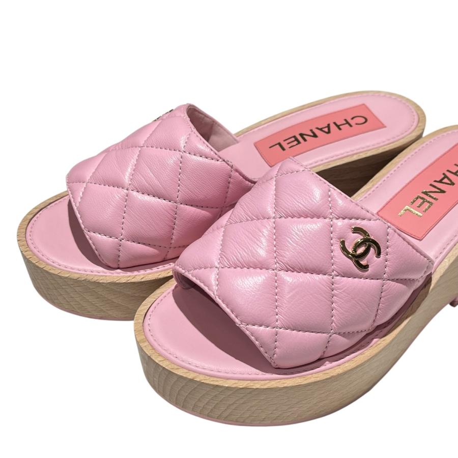 CHANEL（シャネル） CHANEL G38555 ココマーク マトラッセ ウェッジ