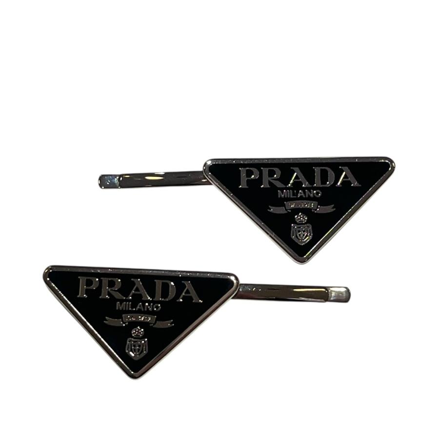 PRADA（プラダ） ロゴプレート ヘアクリップHair Clip 1IF051 シルバー