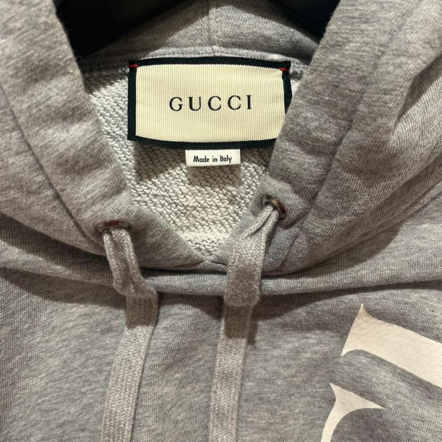 GUCCI（グッチ） ロゴプリント パーカー 604974 グレー サイズ：S 