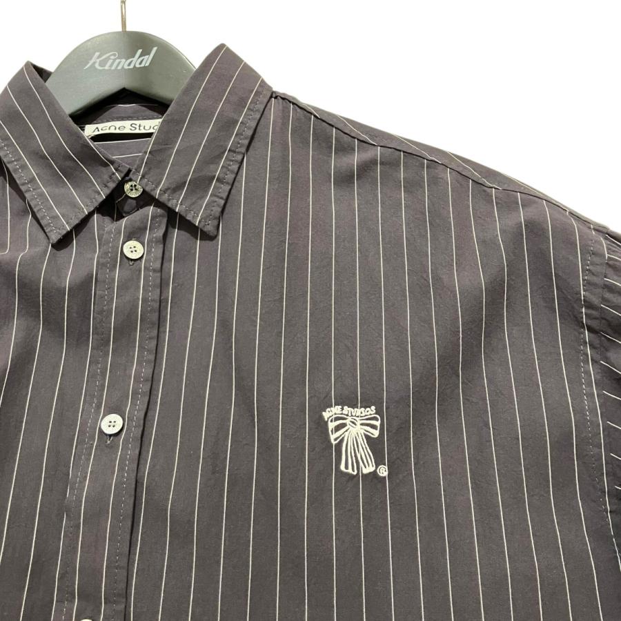 アーセナル ØDEGAARD 8番 シャツ ブラック Acne Studios（アクネ ストゥディオズ） ストライプ 長袖シャツ FN-MN