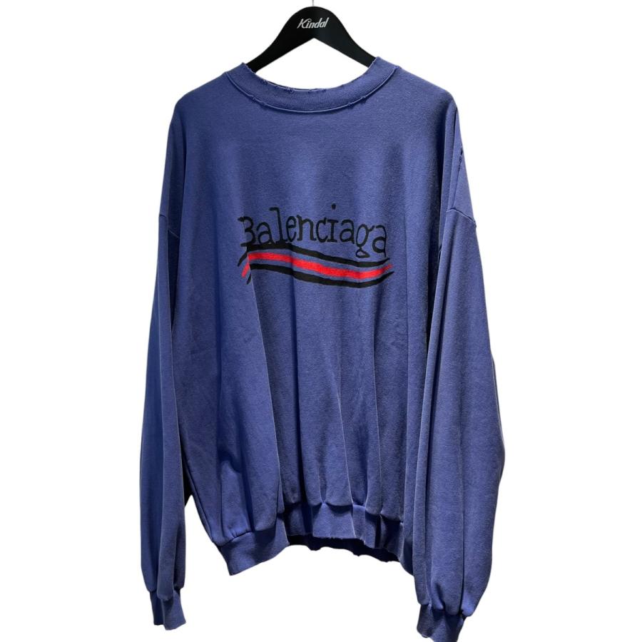 BALENCIAGA スウェット BALENCIAGA（バレンシアガ） ダメージ加工 キャンペーンロゴ