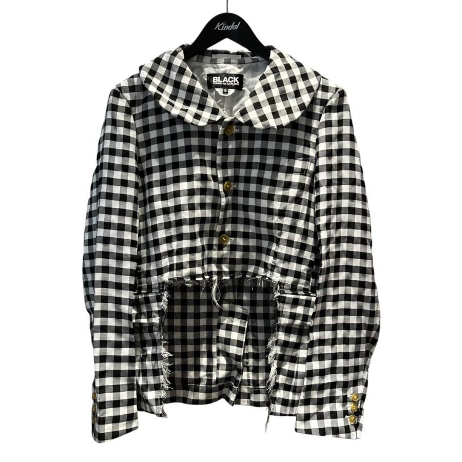 BLACK COMME des GARCONS ブラックコムデギャルソン チェック柄 変形 