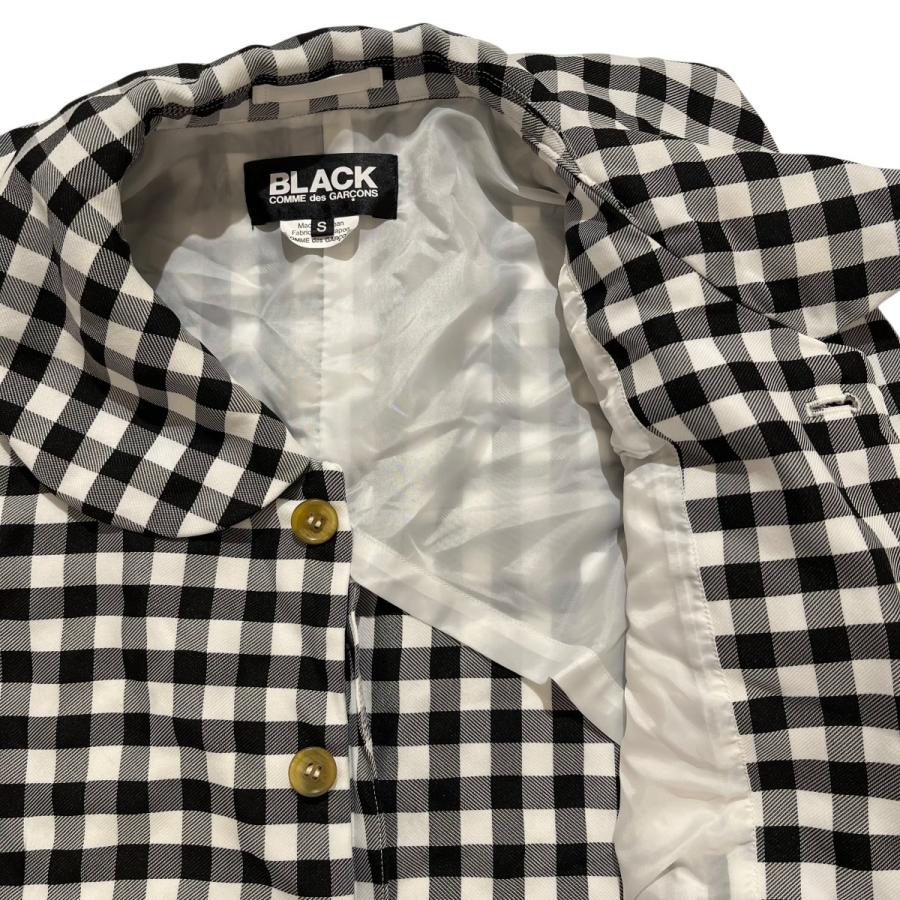 BLACK COMME des GARCONS ブラックコムデギャルソン チェック柄 変形 