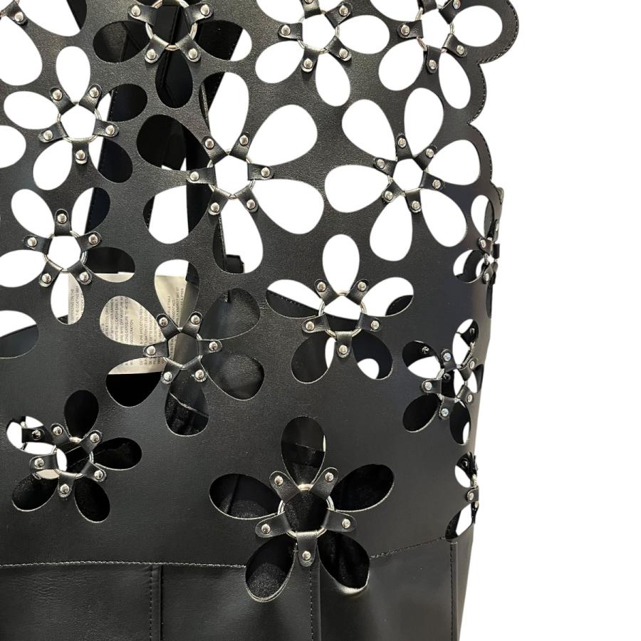 ノワールケイニノミヤ noir kei ninomiya レザー フラワー ノースリーブ ワンピース ドレス 3P-A001 Flower Leathの画像