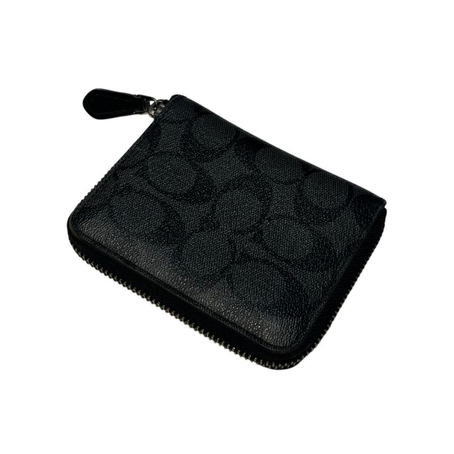 COACH（コーチ） ラウンドファスナー財布 91290 チャコールグレー