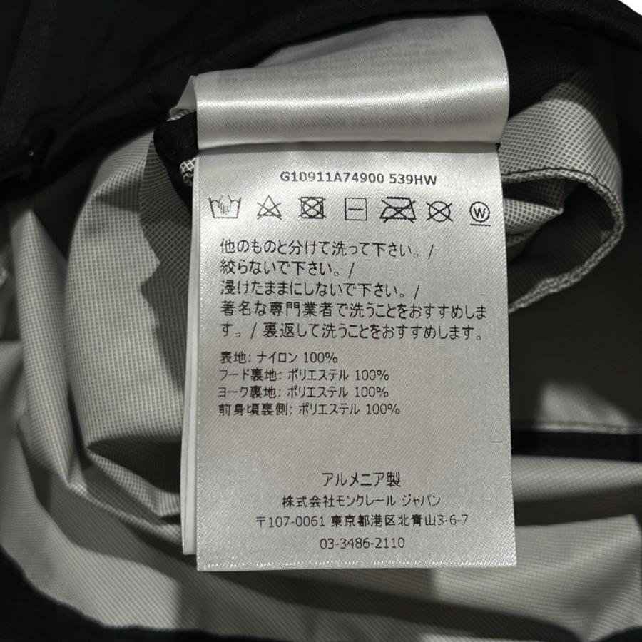 モンクレール MONCLER CHARDON ジップアップジャケット G10911A74900 ブラック サイズ：2の画像