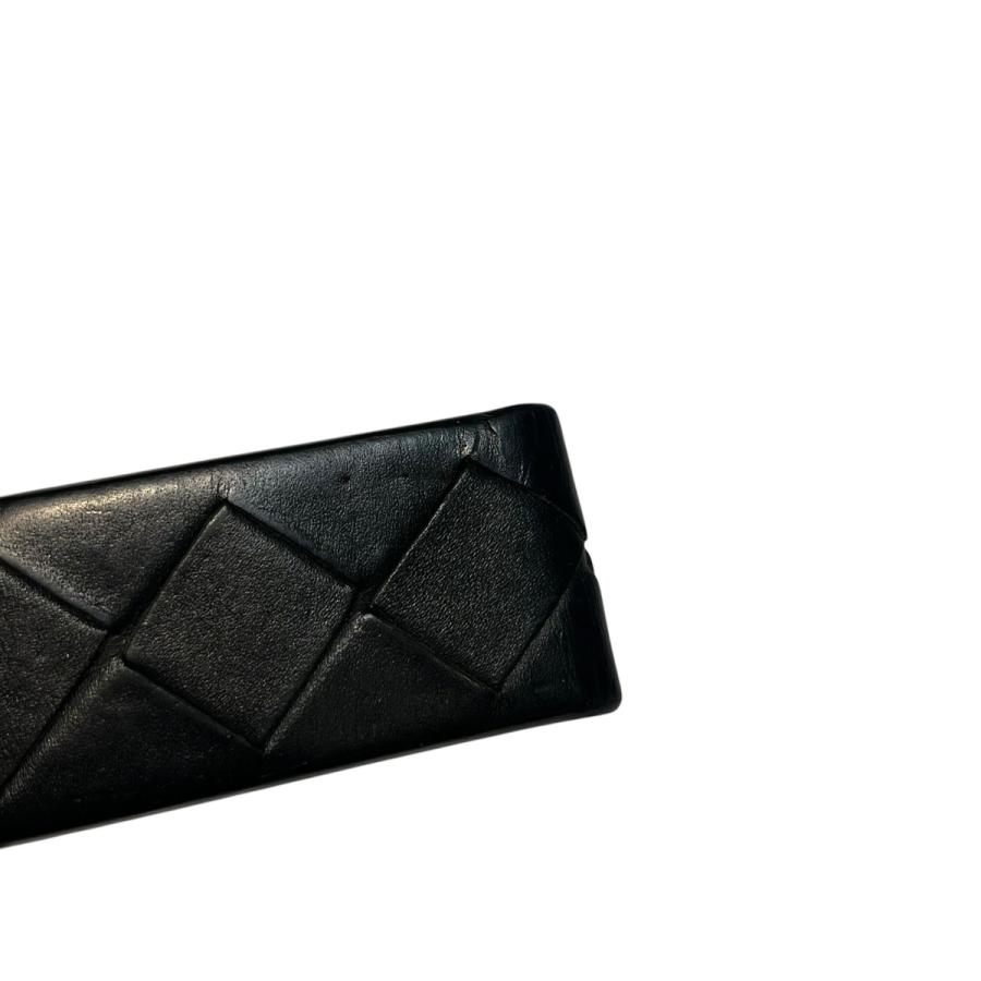 美品　ヴォッテガヴェネタ　マネークリップ　イントレチャート　ダークブラウン BOTTEGA VENETA（ボッテガ・ヴェネタ） イントレチャート