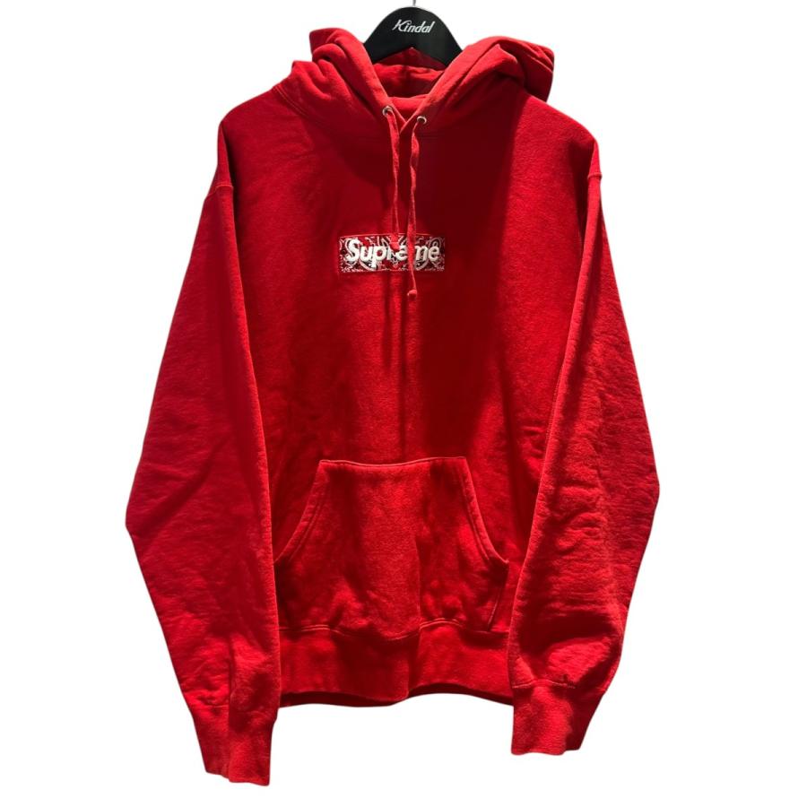 Supreme バンダナボックスロゴ パーカー 赤 Lサイズ 値下げしました Supreme Bandana Box Logo Hooded Red シュプリーム バンダナ 赤