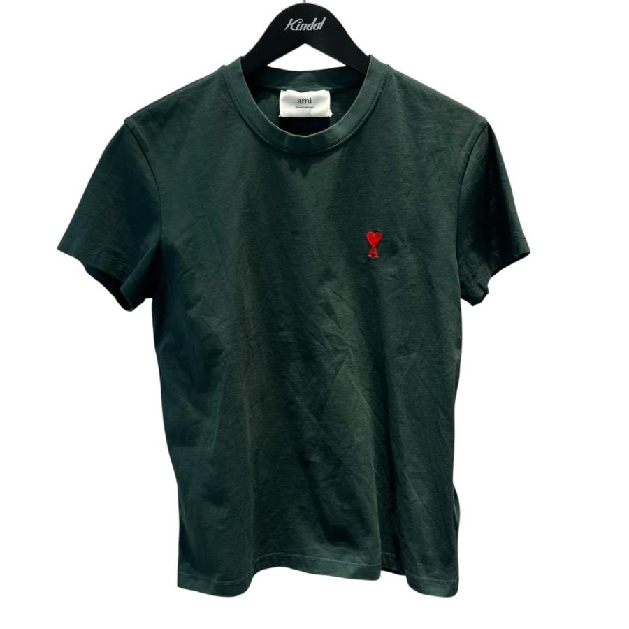 アミパリス AMI PARIS 刺繍ロゴ Tシャツ E22UTS001 グリーン サイズ：S