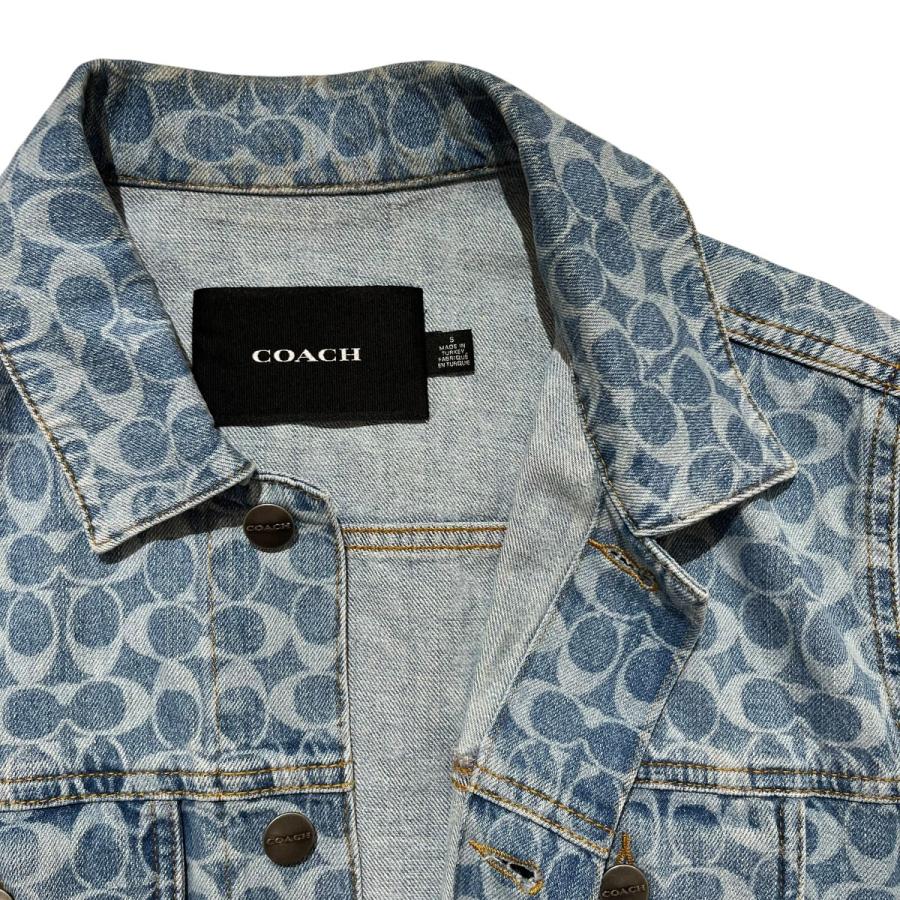 COACH（コーチ） シグネチャー柄 デニムジャケット CY411 ブルー