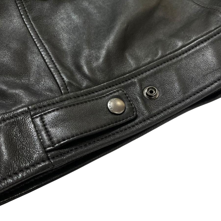 COACH（コーチ） レザーシングルライダースジャケット C7811 ブラック