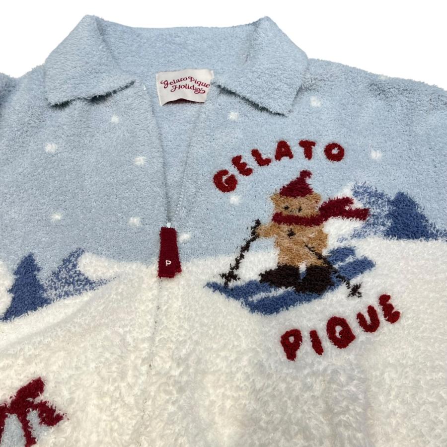 gelato pique（ジェラートピケ） スキーベア ジャガード カーディガン