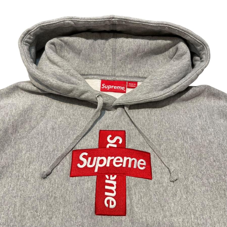 Supreme クロスロゴ フーディ パーカー グレー 美品 Supreme（シュプリーム） Supreme Cross Box Logo 長袖ロゴフーディー