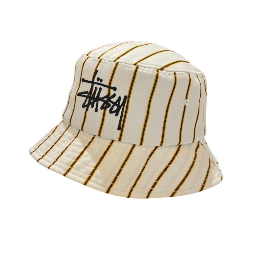 STUSSY（ステューシー） ストライプ バケットハット ホワイト サイズ