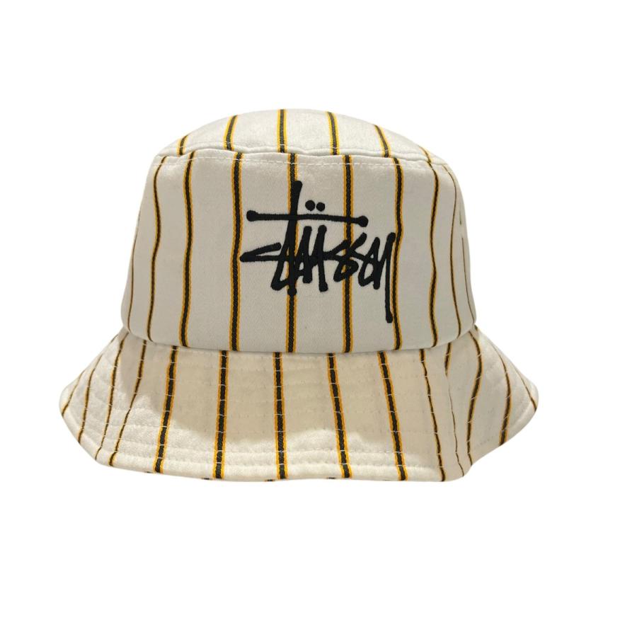 STUSSY（ステューシー） ストライプ バケットハット ホワイト サイズ