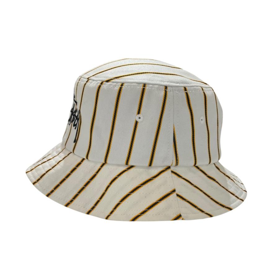 STUSSY（ステューシー） ストライプ バケットハット ホワイト サイズ