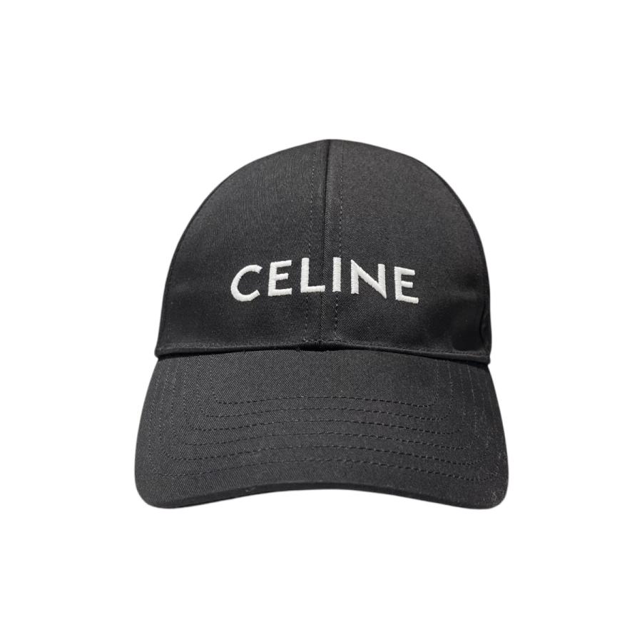帽子 CELINE CELINE（セリーヌ） ロゴ刺繍 ベースボールキャップ 帽子 2AUA1242N