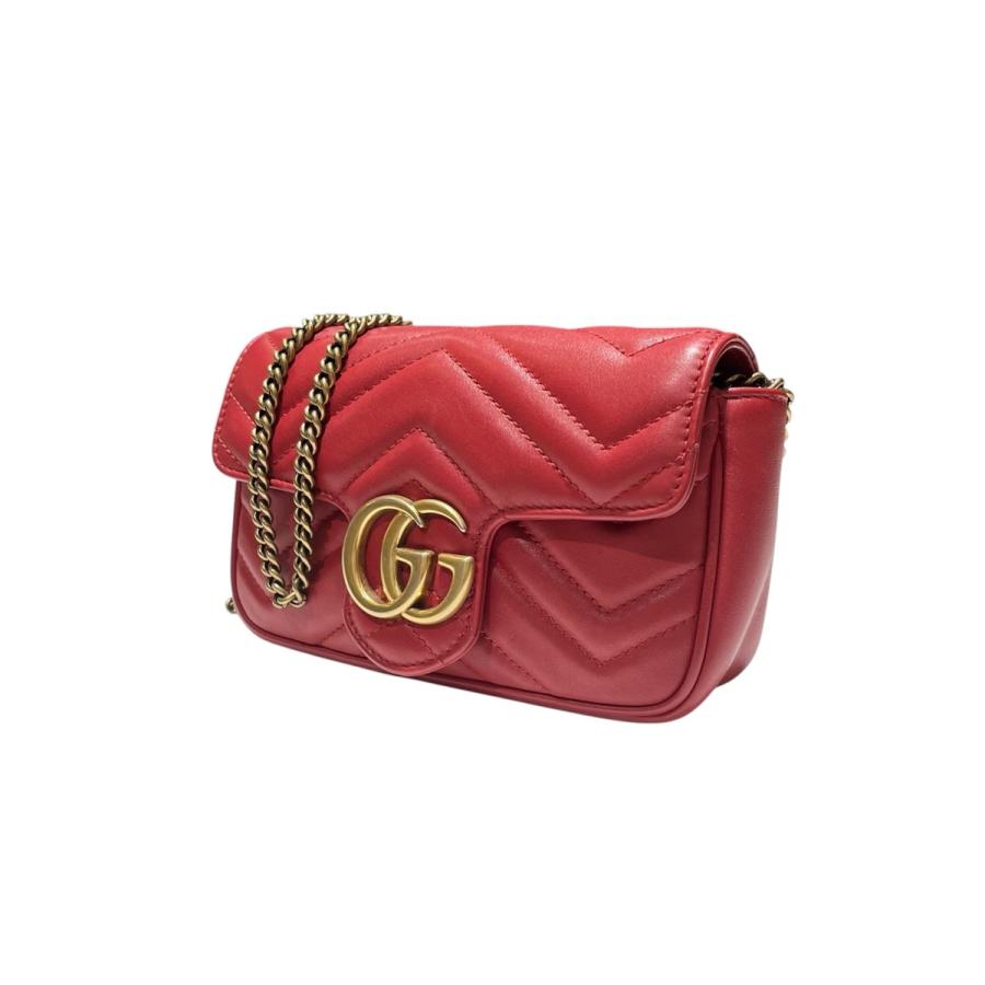 グッチマーモント　キルティングレザーチェーンショルダー　ノベルティ GUCCI（グッチ） GUCCI GGマーモント キルティング レザー チェーン