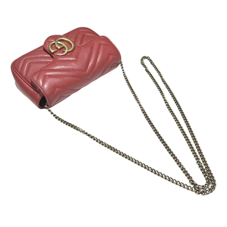 グッチマーモント　キルティングレザーチェーンショルダー　ノベルティ GUCCI（グッチ） GUCCI GGマーモント キルティング レザー チェーン