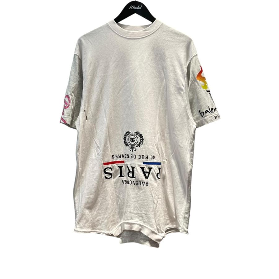 BALENCIAGA（バレンシアガ） ダメージ加工 UPSIDE DOWN Tシャツ 698811