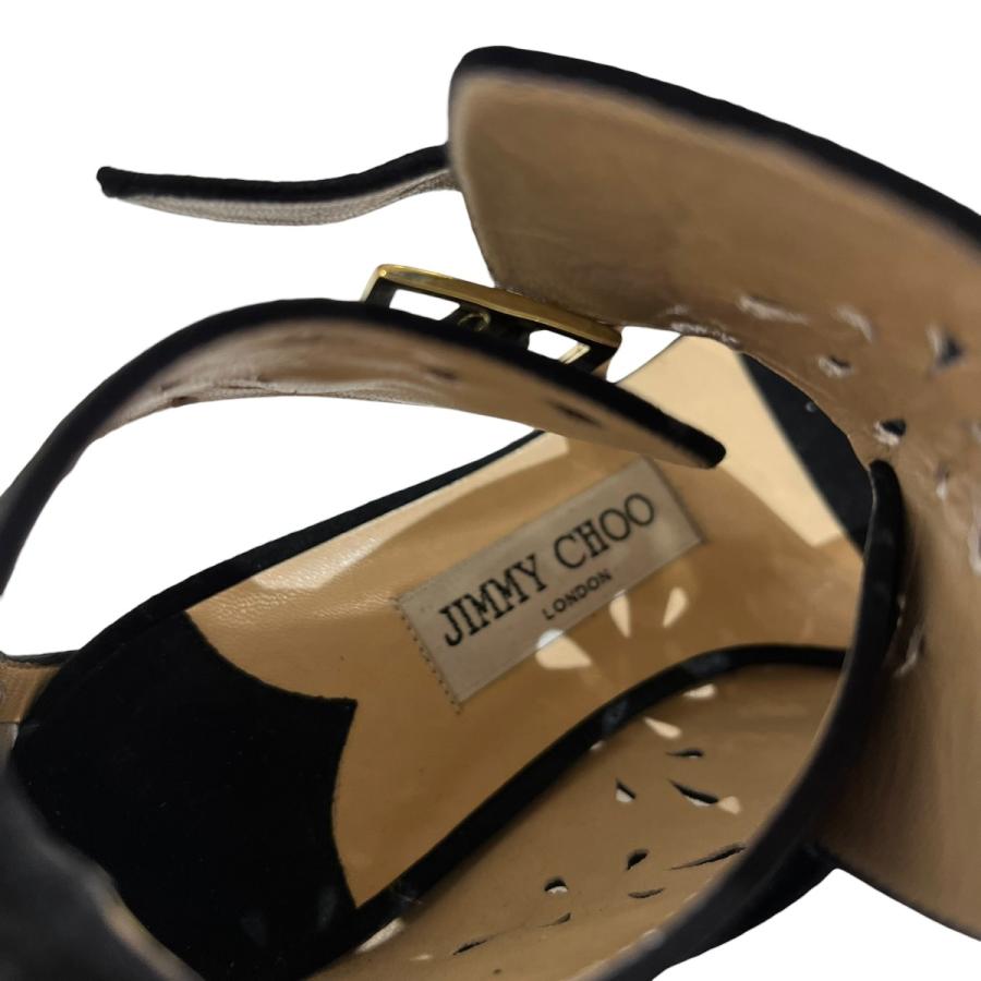 JIMMY CHOO ブラウンヒールサンダル 35 美品】 ジミーチュウ サンダル