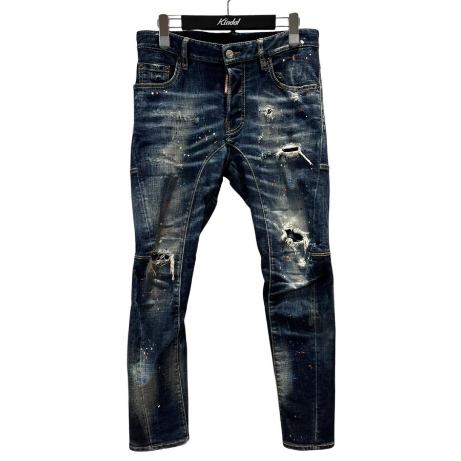 DSQUARED2 Tidy Biker Jean ダメージ ペイント 42 メンズ DSQUARED2 Tidy Biker Jean ペイント ダメージデニム42