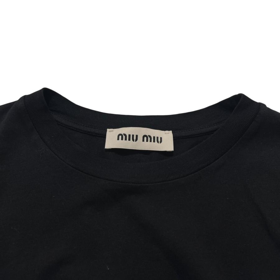 miu miu（ミュウミュウ） ノースリーブTシャツ MJE15 ブラック サイズ
