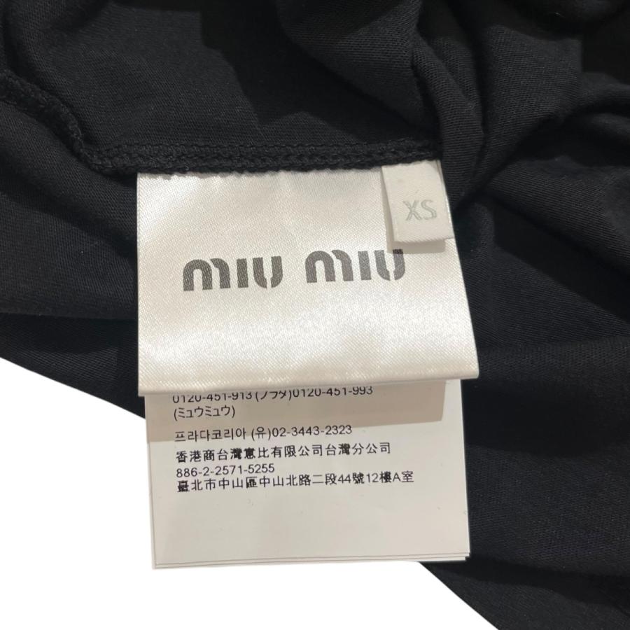 miu miu（ミュウミュウ） ノースリーブTシャツ MJE15 ブラック サイズ