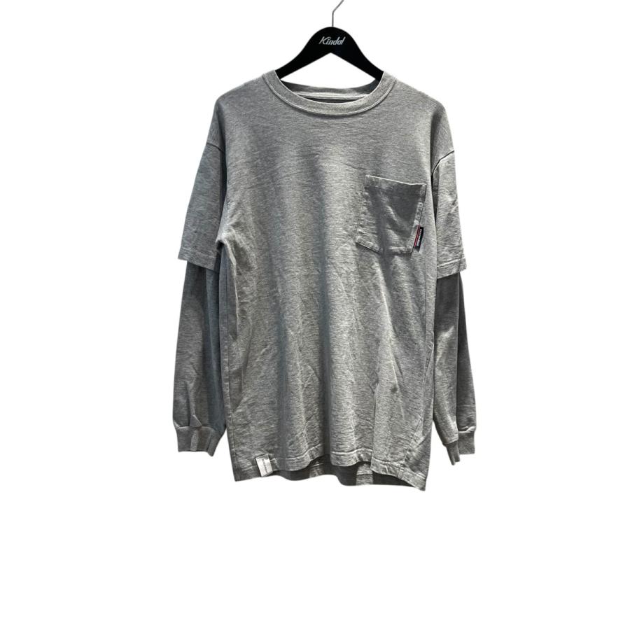 DESCENDANT ディセンダント 長袖カットソー MILITIA LAYERD TEE グレー