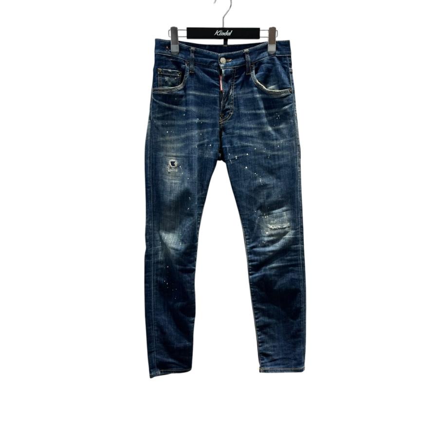未使用 DSQUARED2 42 デニム ジーンズ 濃紺 インディゴ DSQUARED2（ディースクエアード） DSQUARED2 SKATER JEAN デニムパンツ