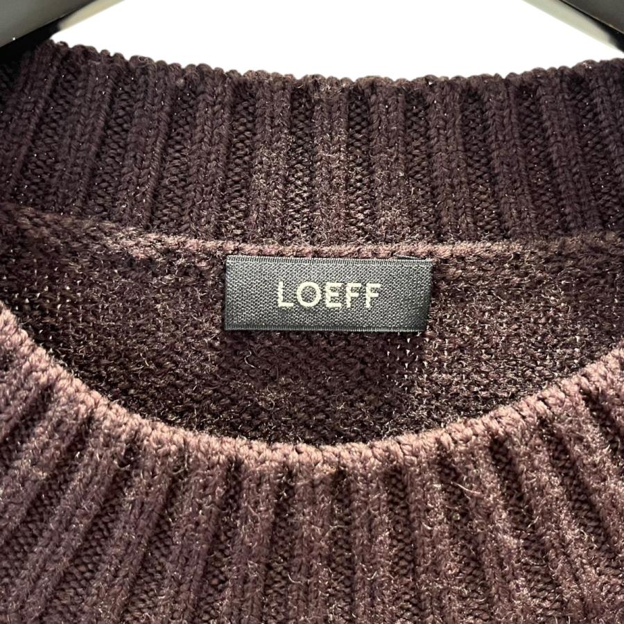 N*様 ロエフ　LOEFF ブラウンニット LOEFF（ロエフ） LOEFF 5ゲージダメージ加工ニット セーター 8883-1