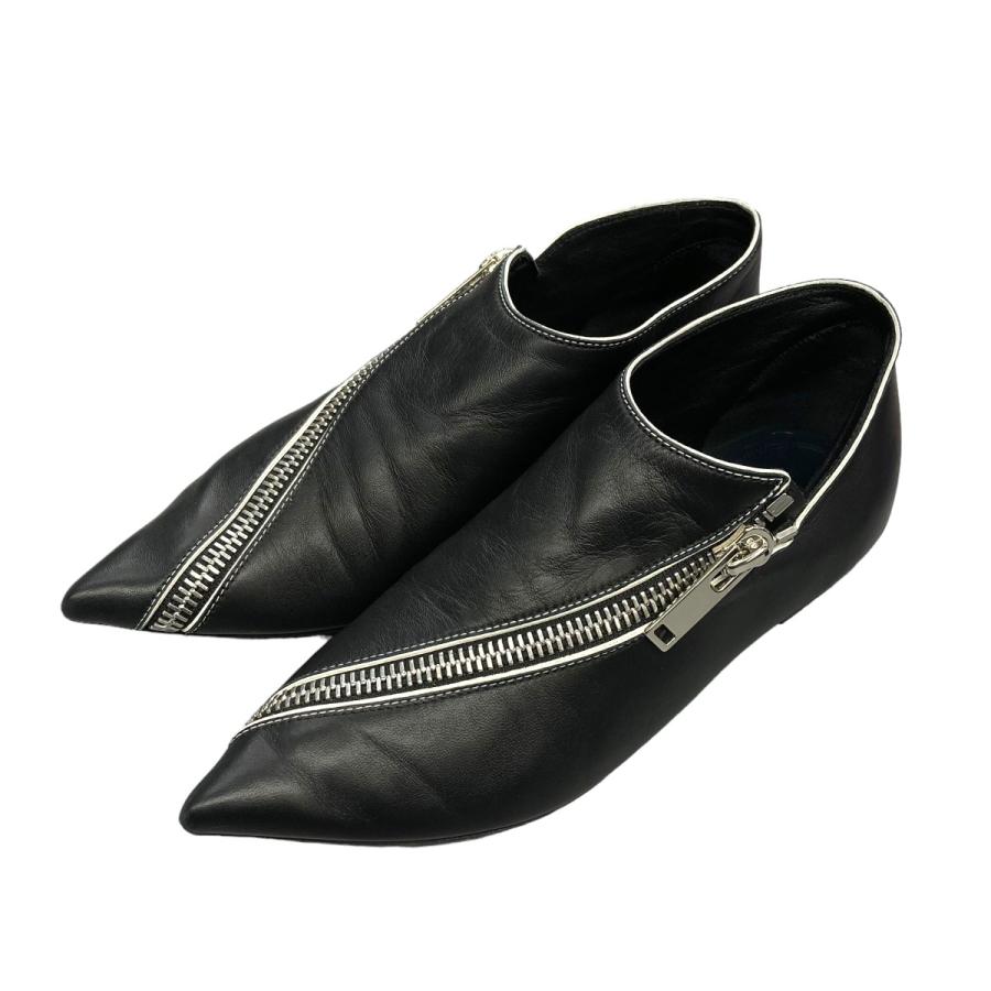 CELINE 【値下げ】CELINE ポインテッドトゥレザーシューズ ブラック  