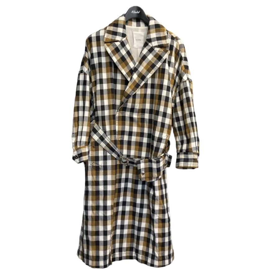 UJOH 【値下げ】UJOH チェック柄ベルテッドコート ブラウン サイズ：2