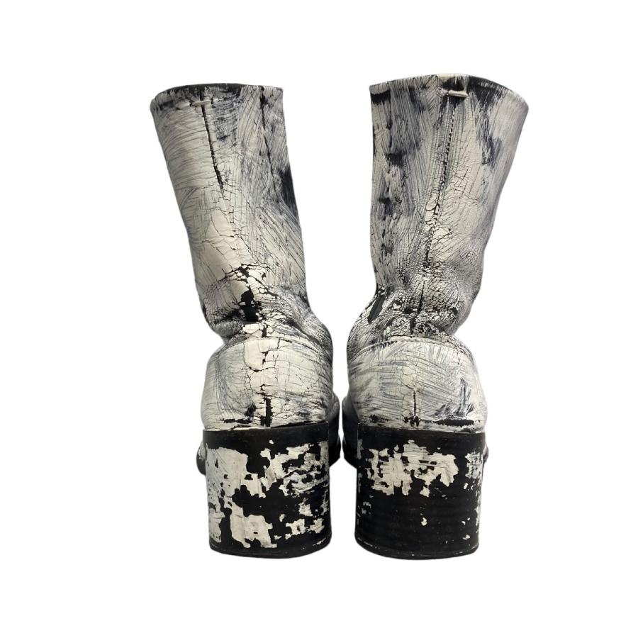 メゾンマルジェラ Maison Margiela ペンキ加工足袋ブーツ ホワイト 