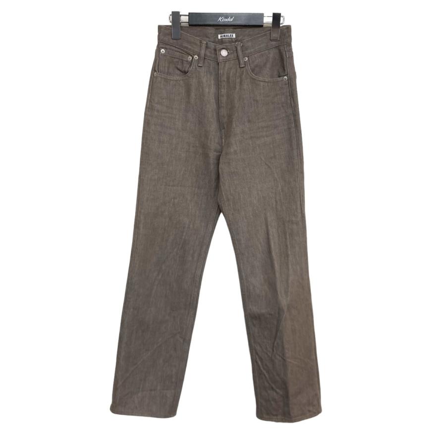 値下げ】AURALEE 23AW HARD TWIST BROWN DENIM 5P PANTS デニムパンツ 