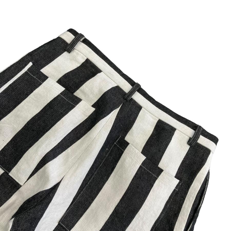 DALEE'S & CO ストライプパンツ 日本製 値下げ】kujaku 23SS ebine pants ストライプ柄リネンテーパード