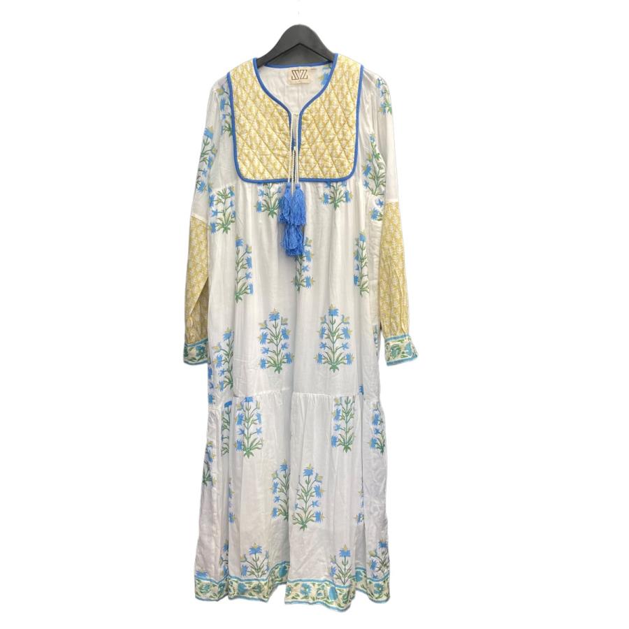 値下げ】SZ Blockprints SILK JODHPUR DRESS ボタニカルパターンロング  